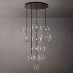 Globe Glass Modern Cluster Chandelier 44"