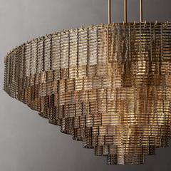 Sirens Glass Round Chandelier 65"