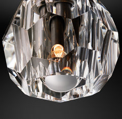 Boule De Cristal Ball Smoke Glass Petite Flush Mount