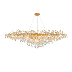 Simsia Ooze Drop-Shaped Crystal Chandelier 47" 63" 71"L