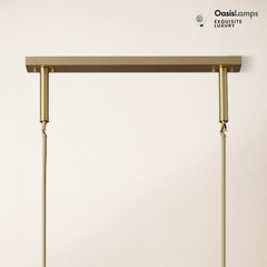 Moira Alabaster Marble Modern Snowflake Linear Chandelier