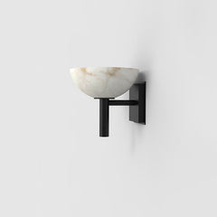 Melange Alabaster Bedside Wall Sconce, Indoor Hallway Wall Lamp