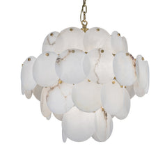 Glow Modern Round Alabaster Chandelier Light, Luxurious Round Chandelier