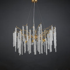 Gold Crystal Tree Branch Chandeliers Lighting 31.5"D