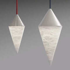 Alabaster Cone Pendant, Simple Pendant Light