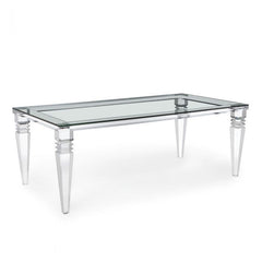 Acrylic/Glass Home Rectangular Dining Table
