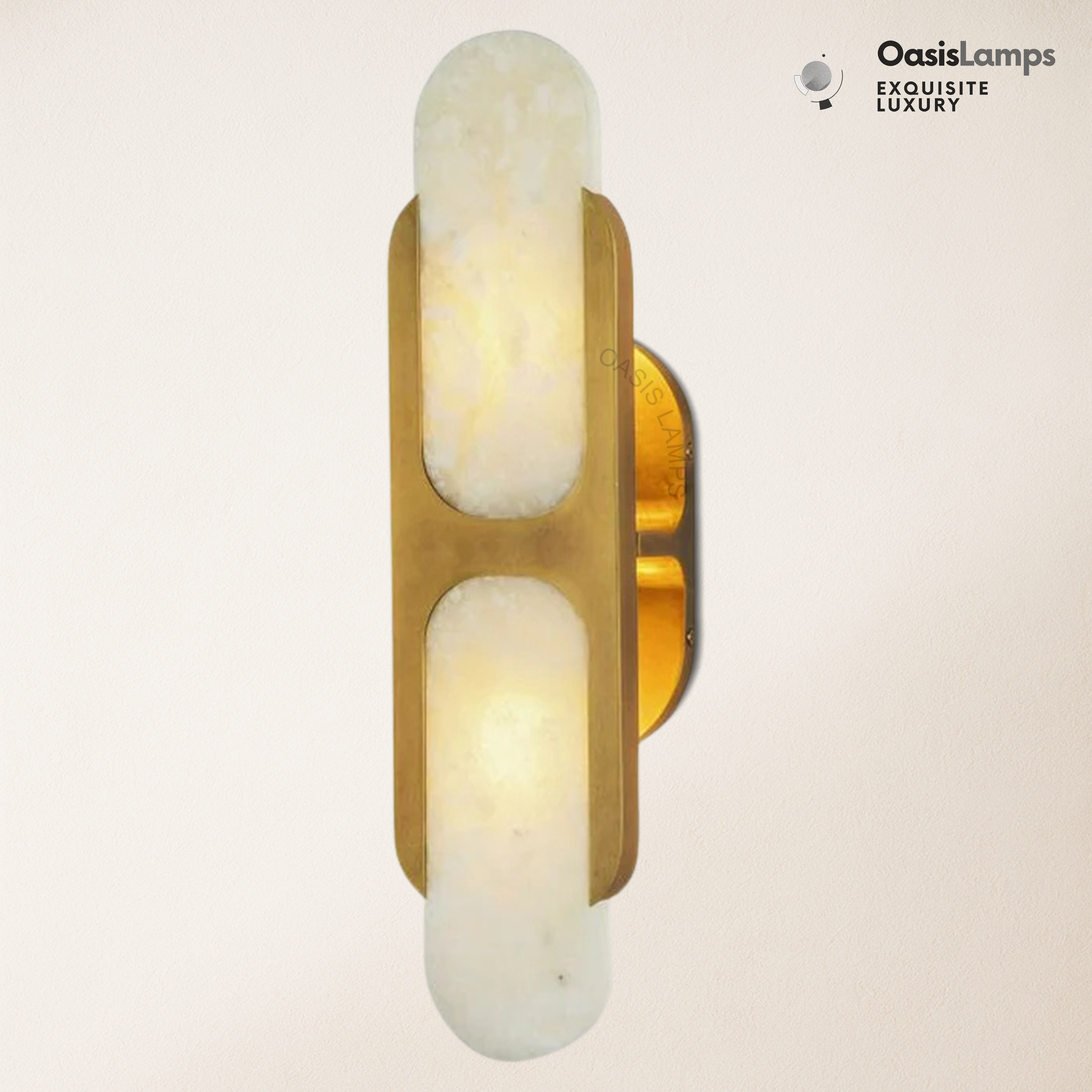 Odin Alabaster Large Wall Sconce 17"H#Color_Brass