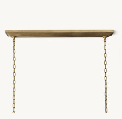 19TH C. ENGLISH OPENWORK RECTANGULAR CHANDELIER 72"