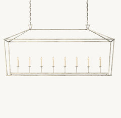 19TH C. ENGLISH OPENWORK RECTANGULAR CHANDELIER 72"