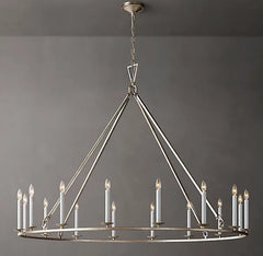 19TH C. ENGLISH OPENWORK ROUND CHANDELIER 50"