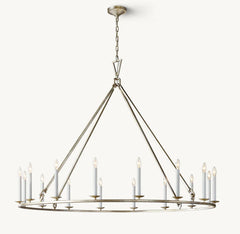 19TH C. ENGLISH OPENWORK ROUND CHANDELIER 72"