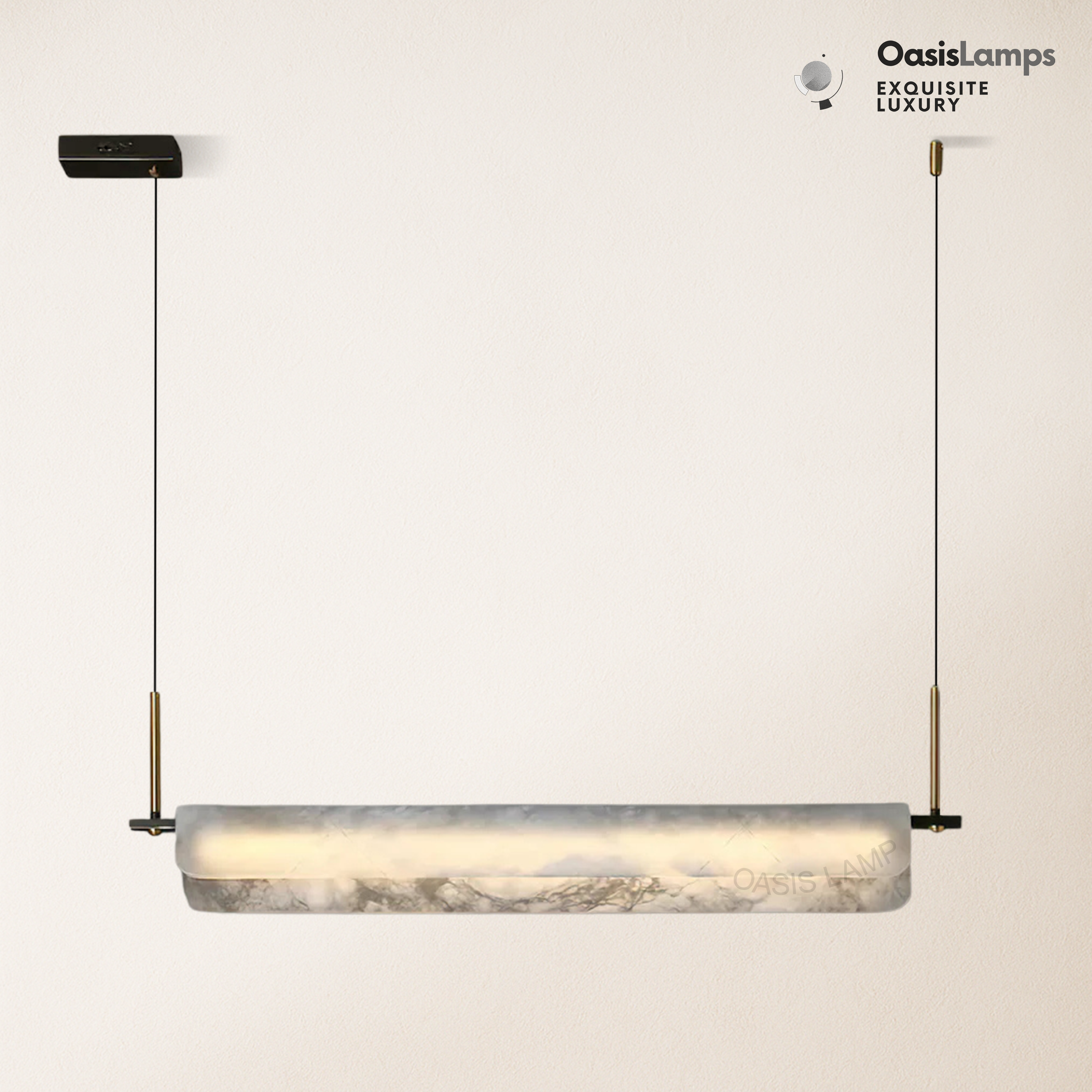 Deli Alabaster Linear Art Chandelier Light