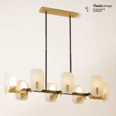 Janina Alabaster Flake Round chandelier#Size_8-Lights 40"L