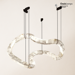 Infinity Symmetrical Alabaster Chandelier