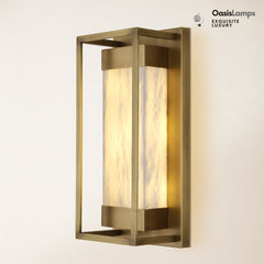 Bravura Alabaster Wall Sconce 15.7"H#color_brass