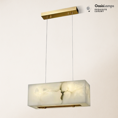 Dave Alabaster Cuboid Dining Room Chandelier