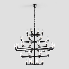 Kleidoscope Tiered/ Layered Large Crystal Fringe Chandelier