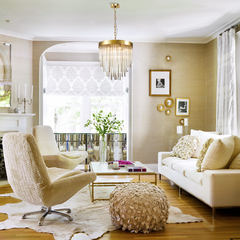 Waterfall Aged Brass Chandelier Ceiling Light 30"