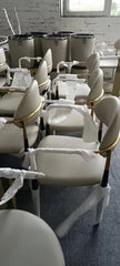 White Leather Counter Stool-C color