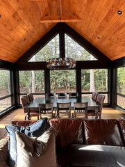 Hare Faceted Crystal Glass Round Chandelier D43"