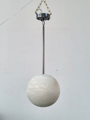 Opulent Alabaster Ball Pendant Light For Kitchen Island