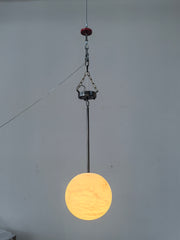 Opulent Alabaster Ball Pendant Light For Kitchen Island
