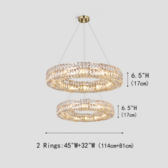 Mia Round Crystal Multi-Ring Chandelier