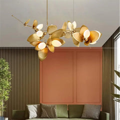 Gold Leaf Laurel Blossom Chandelier