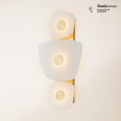 Moira Alabaster 3 Lights Wall Sconce