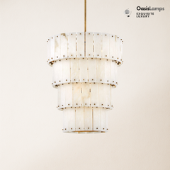 Rancho Alabaster 4-Tier Round Chandelier