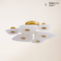 Moira Alabaster 6 Lights Surface Ceiling Light