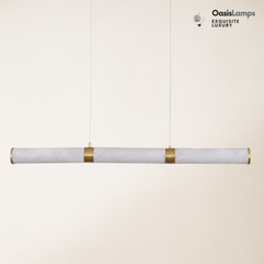 Sylvia Alabaster Rectangular Chandelier 47"