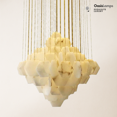 Talan Multi-layer Irregular Alabaster Chandelier