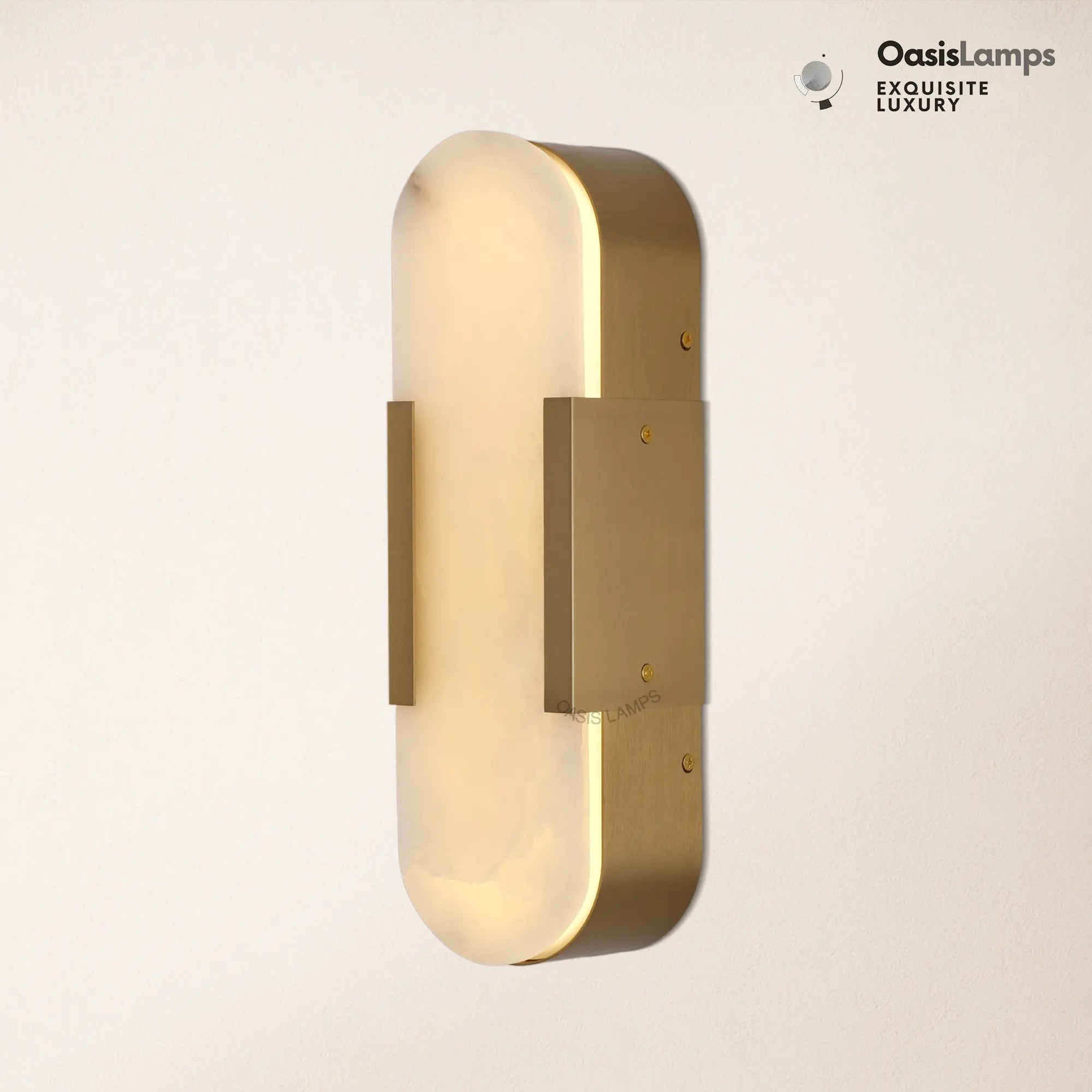 OpalEdge Alabaster Wall Sconces 13.8" 20"H#Color_Brass,size_13.8" H-1 Pack