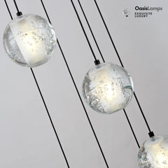 Pearl Ball Ceiling Chandelier 14 20 LightPearl Ball Ceiling Pendant#Color_Black