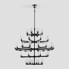 Kleidoscope Tiered/ Layered Large Crystal Fringe Chandelier
