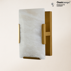 Maris Alabaster Wall Sconce 9.8"H#color_brass