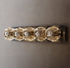 Belle Crystal Glass Grand Linear Wall Sconce Clear