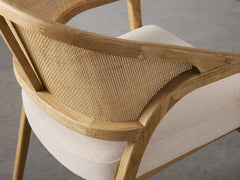 Aimee Dining Arm Chair in Honey