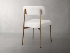 Billie Dining Side Chair in Antique Brass