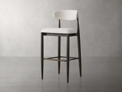 Jagger Armless Stool in Cinder with Oil Rubbed Bronze