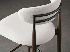 Jagger Armless Stool in Cinder with Oil Rubbed Bronze