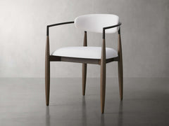 Jagger Dining Arm Chair in Cinder with Oil Rubbed Bronze