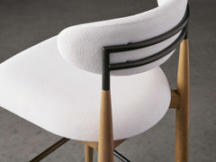 Jagger Armless Stool in Natural with Oil Rubbed Bronze