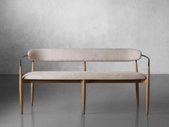 Jagger Dining Bench in Natural with Oil Rubbed Bronze