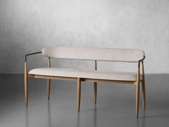 Jagger Dining Bench in Natural with Oil Rubbed Bronze