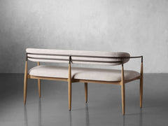 Jagger Dining Bench in Natural with Oil Rubbed Bronze