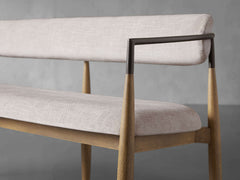 Jagger Dining Bench in Natural with Oil Rubbed Bronze