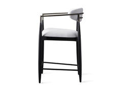 Jagger Stool in Black with Antique Pewter