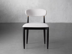Jagger Dining Side Chair in Black with Antique Brass
